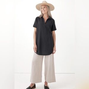 NWT PACT Women's Black Coastal Double
Gauze Beach Coverup /Tunic Size S